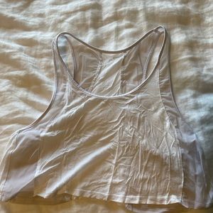 Alo Yoga cropped mesh detail tank
